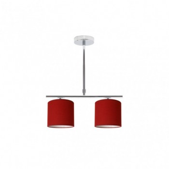 Distribuidor - Lâmpadas Diversas | Lâmpadas Clássicas | LAMPARA PLANETARIO CROMO/ROJO 2XE14 (62X43) Ref: 1.523/2-ROJO 